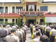 Polsek Neglasari Gelar Apel Pergeseran Pasukan Pengamanan TPS