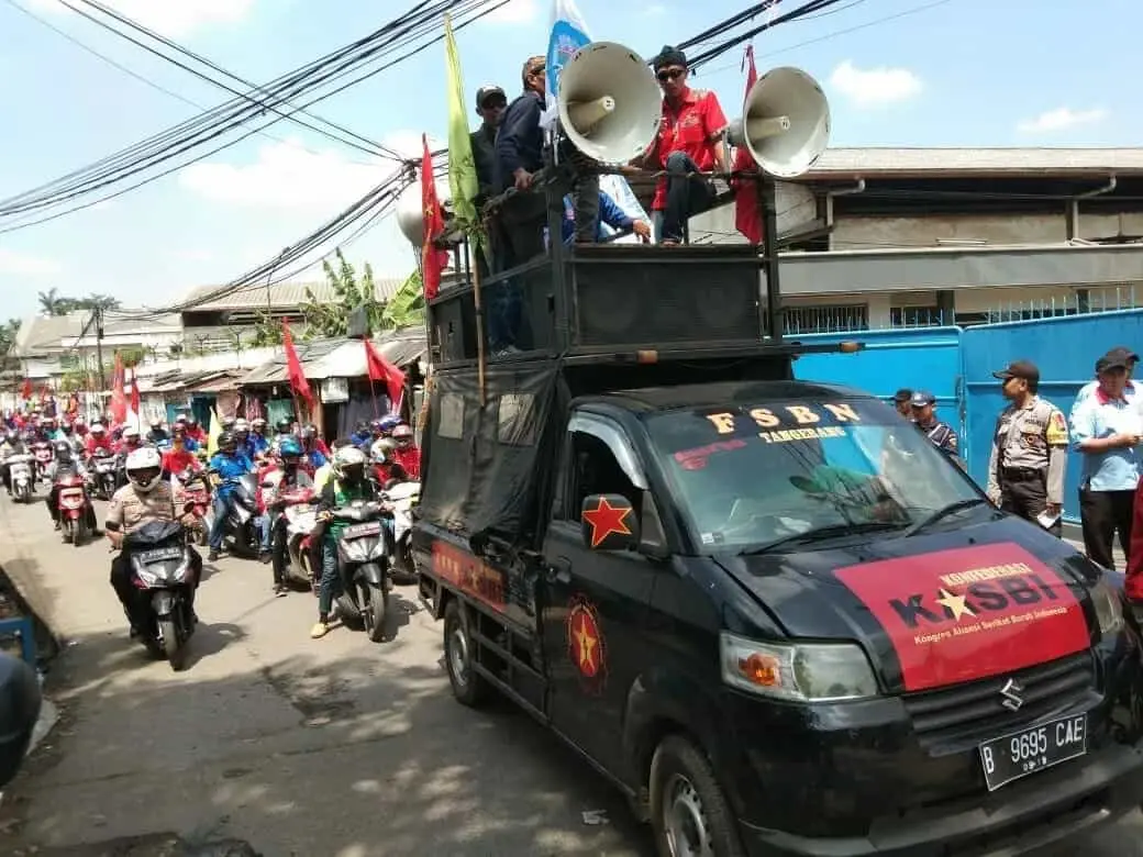 Polsek Batu Ceper Kawal Aksi Damai Pra May Day