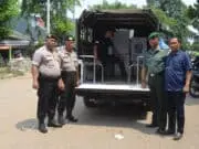 Aparat Gabungan, Kawal Ketat Pengiriman Hasil Pleno PPK Neglasari ke KPU Kota Tangerang