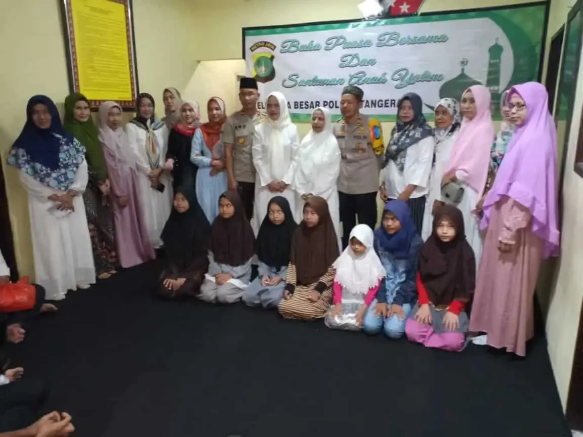 Ramadhan Berbagi, Kapolsek Tangerang Bukber dan Santuni Yatim Piatu