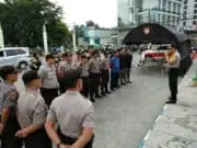 Polsek Batuceper Gelar Apel Siaga Cegah Pergerakan Masa Ke Jakarta