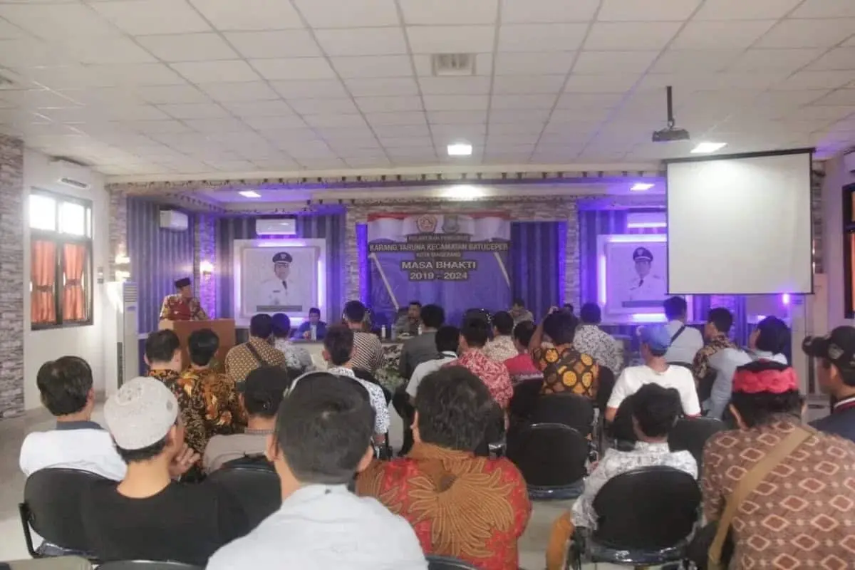 Pelantikan Pengurus Karang Taruna Tingkat Kecamatan dihadiri Wakapolsek Batuceper