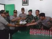HUT TNI ke 74, Kapolsek Curug Kunjungan ke Mako Koramil 02 Curug