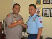 HUT TNI Ke 74, Kapolsek Neglasari Kunker Ke Sat Rudal TNI AU Teluknaga