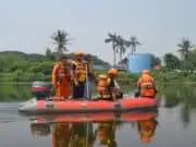Polisi dan Basarnas Terus Lakukan Pencairan Korban Tenggelam Di Sungai Cisadane