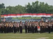 Polresta Tangerang Gelar Apel Pegeseran Pasukan Pengamanan Pilkades Serentak 2019