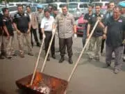 Kapolrestro Tangerang Kota Pimpin Langsung Pemusnahan Barang Bukti Narkotika Kapolrestro Tangerang Kota Pimpin Langsung Pemusnahan Barang Bukti Narkotika