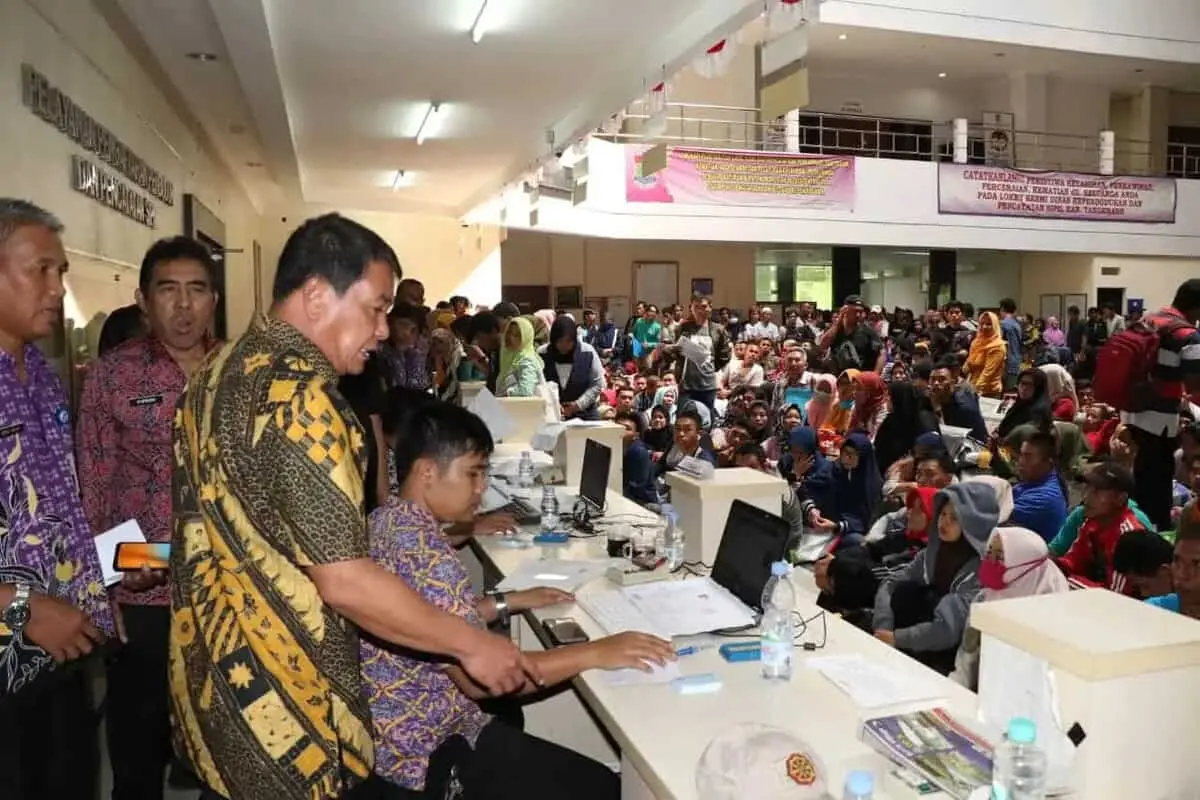 Sekda Tinjau Pelayanan Adminduk di Dukcapil Kabupaten Tangerang