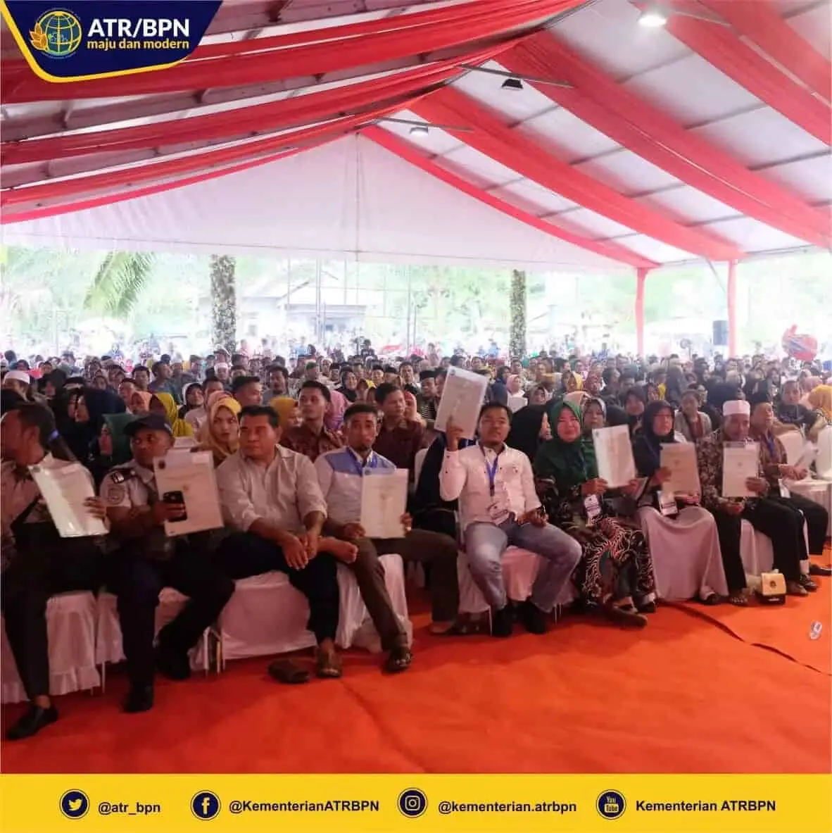 Menteri ATR/Kepala BPN: 3.000 Sertipikat Dibagikan untuk Menekan Ketimpangan Kepemilikan Tanah