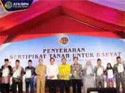 Menteri ATR/Kepala BPN: 3.000 Sertipikat Dibagikan untuk Menekan Ketimpangan Kepemilikan Tanah Menteri ATR/Kepala BPN: 3.000 Sertipikat Dibagikan untuk Menekan Ketimpangan Kepemilikan Tanah