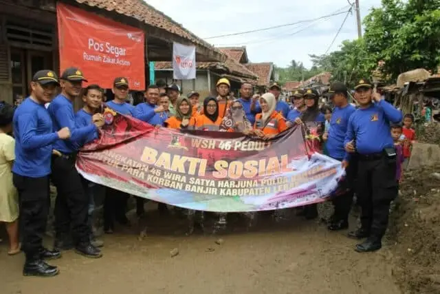 Angkatan 46 WSH Polda Banten, Gelar Baksos Korban Banjir Lebak Angkatan 46 WSH Polda Banten, Gelar Baksos Korban Banjir Lebak
