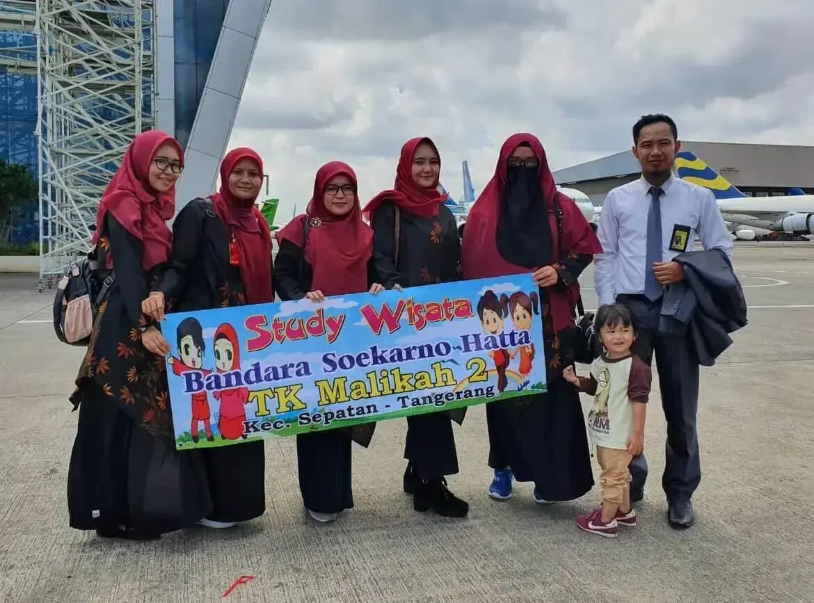 TK Malikah 2 Gelar Study Wisata di Bandara Soeta