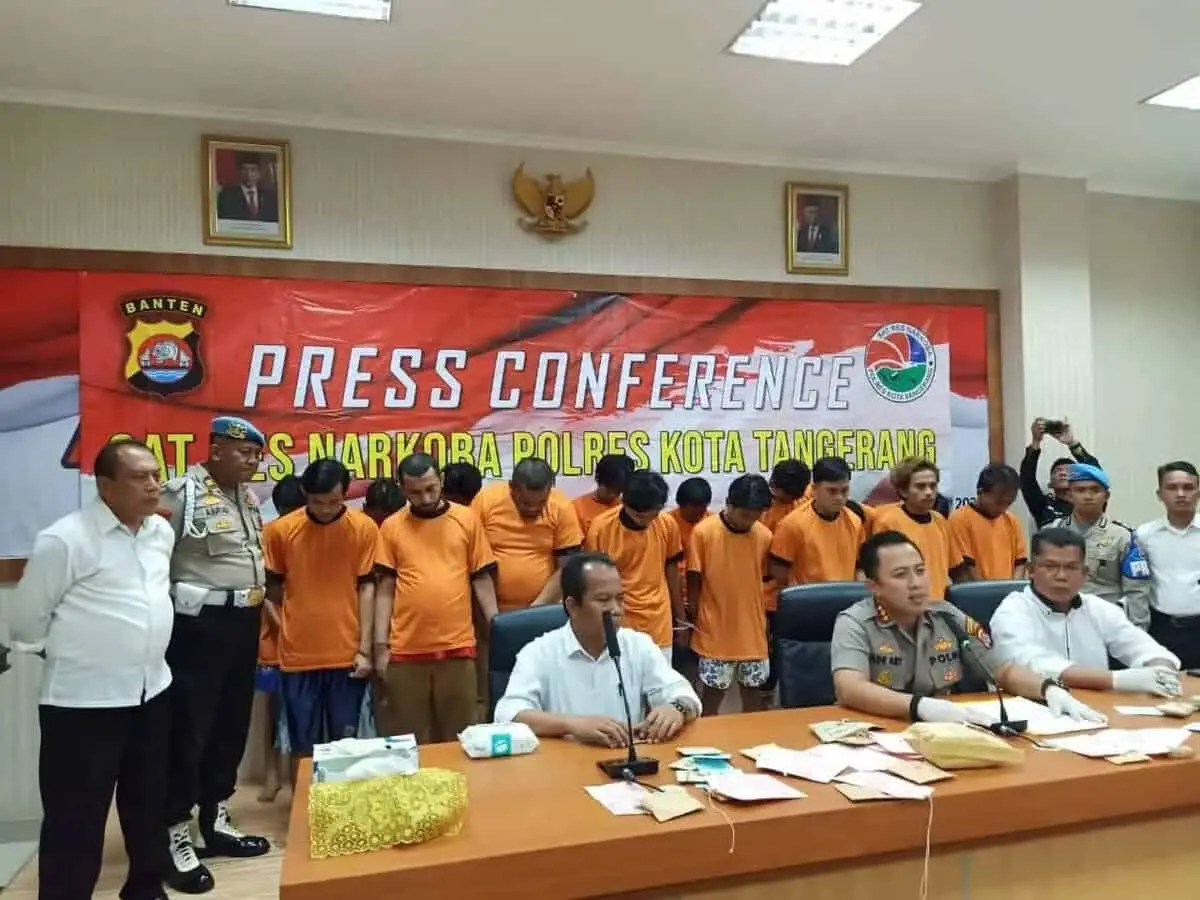 18 Pengedar Narkoba, Ditangkap Satresnarkoba Polresta Tangerang