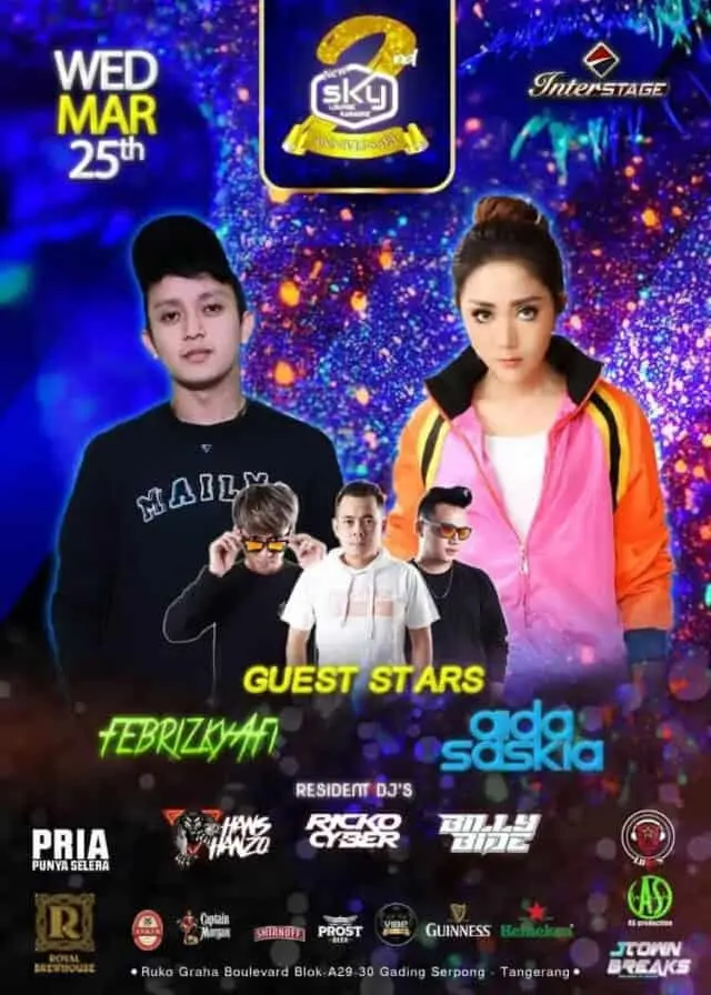 HUT Ke.Dua, News Sky Lounge & Karoke Akan Hadirkan Dj.Aida Saskia dan Dj.Febrizkyafi HUT Ke.Dua, News Sky Lounge & Karoke Akan Hadirkan Dj.Aida Saskia dan Dj.Febrizkyafi