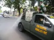 Korem 071/Wjk Bersama Jajaran Kodim Lakukan Penyemprotan Disinfektan