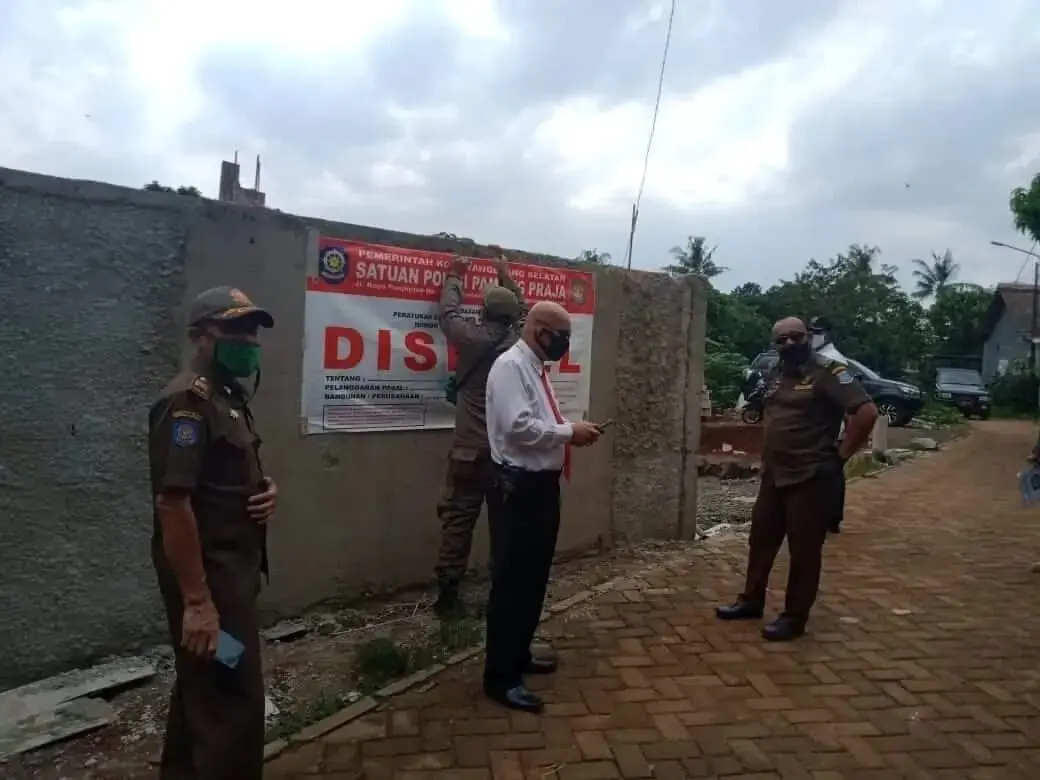 Tak Miliki Izin, Satpol PP Segel Proyek Cluster Britania Hill Serpong