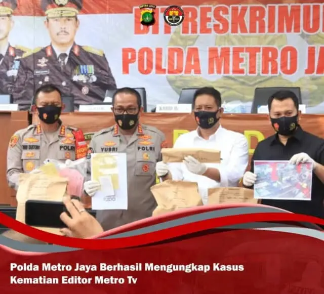 Polda Metro Jaya Berhasil Ungkap Kasus Kematian Editor Metro Tv Polda Metro Jaya Berhasil Ungkap Kasus Kematian Editor Metro Tv