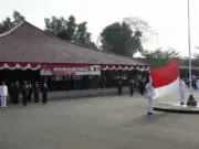 Danrem 071/Wijayakusuma Bersama Forkopimda Banyumas Ikuti Peringatan Detik-detik Proklamasi Secara Virtual