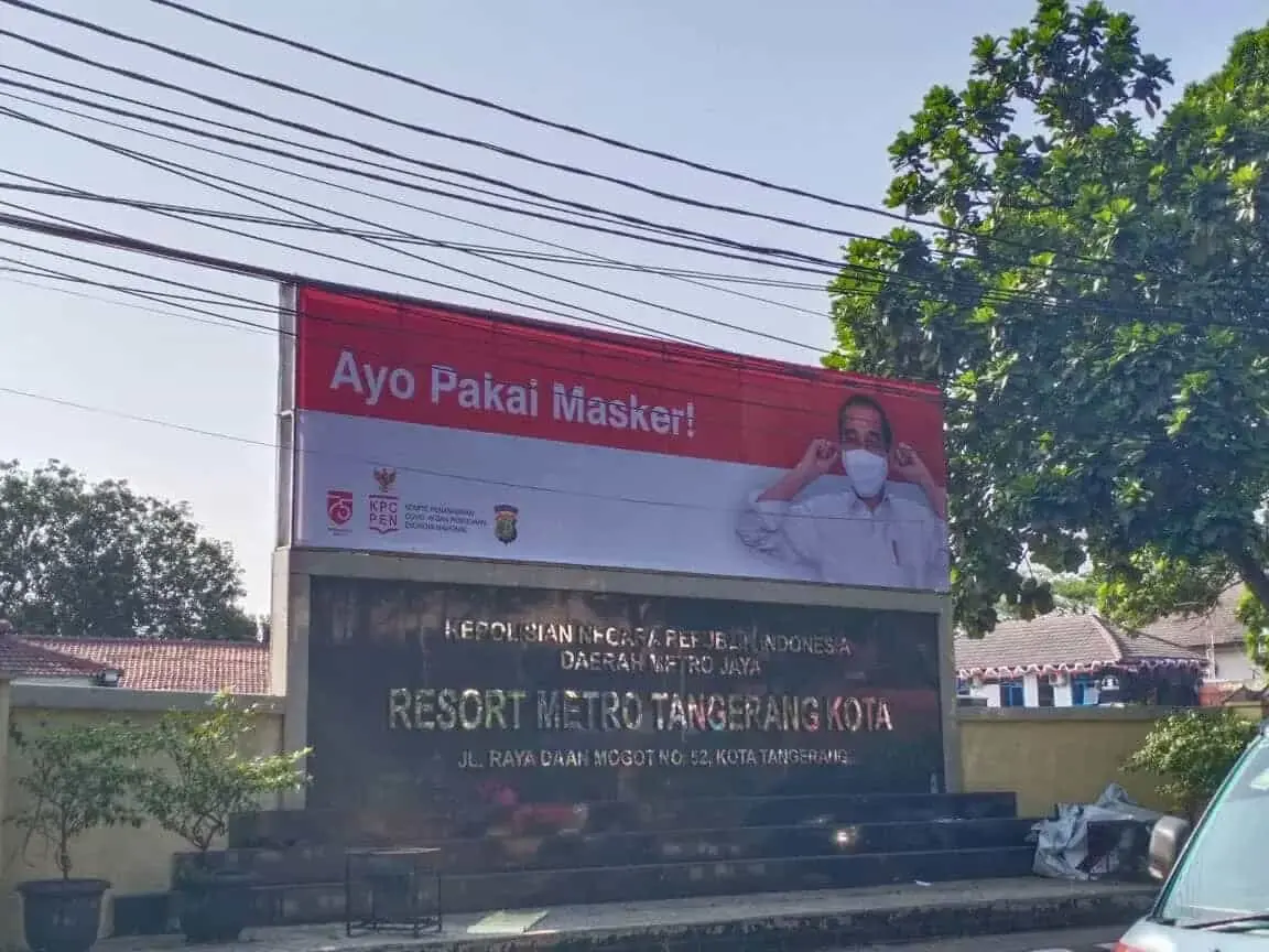 Polrestro Tangerang Kota Gelar Sosialisasi Ayo Pakai Masker