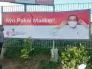 Spanduk dan Video Himbauan Pakai Masker dari Presiden Jokowi, Banjiri Bandara Soetta