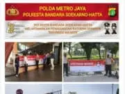 Putus Mata Rantai Covid-19, Polresta Bandara Soekarno Hatta Pasang Ratusan Spanduk “Ayo Pakai Masker”