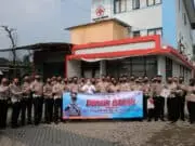 Puluhan Anggota Satlantas Polresta Tangerang Gelar Donor Darah