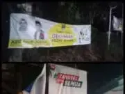 Spanduk Dua Paslon Pilkada Tangsel Ini Dipasang di Pohon, Bawaslu: Itu Pelanggaran