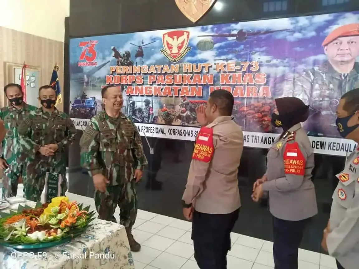 HUT Korps Paskhas Ke-73, Kapolsek Cisauk Berikan Ucapan dan Surprise