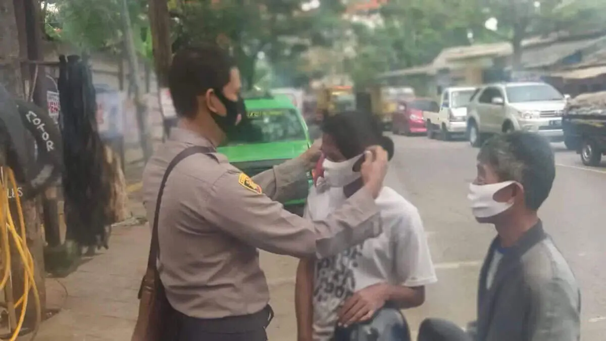 Cegah Covid-19, Polsek Cisauk Gencar Operasi Yustisi 2 Pelanggar Terjaring