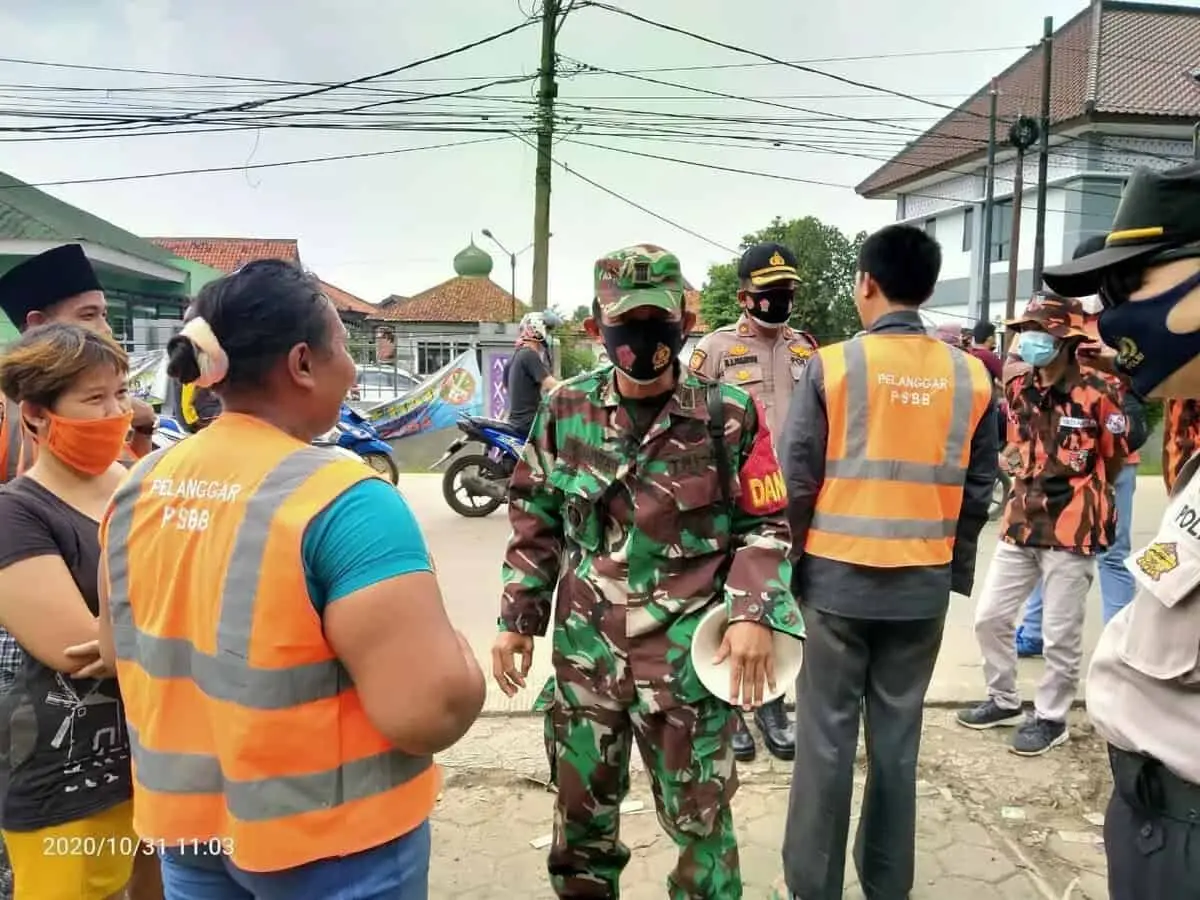 Gencar Operasi Yustisi, Kaposlek Curug Berikan Himbauan Pentingnya 3M