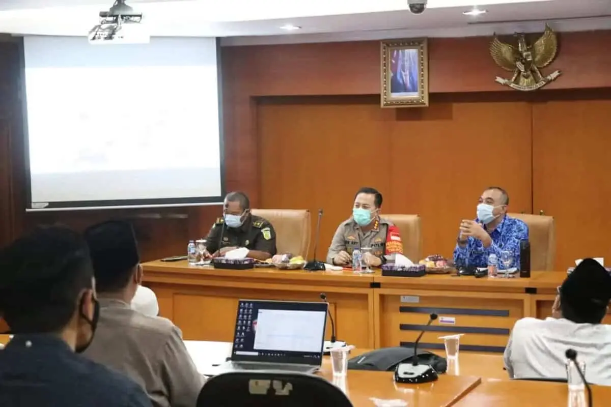 Rakor Protokol Kesehatan, Kapolresta Tangerang Pastikan Tindak Tegas Pelanggar PSBB
