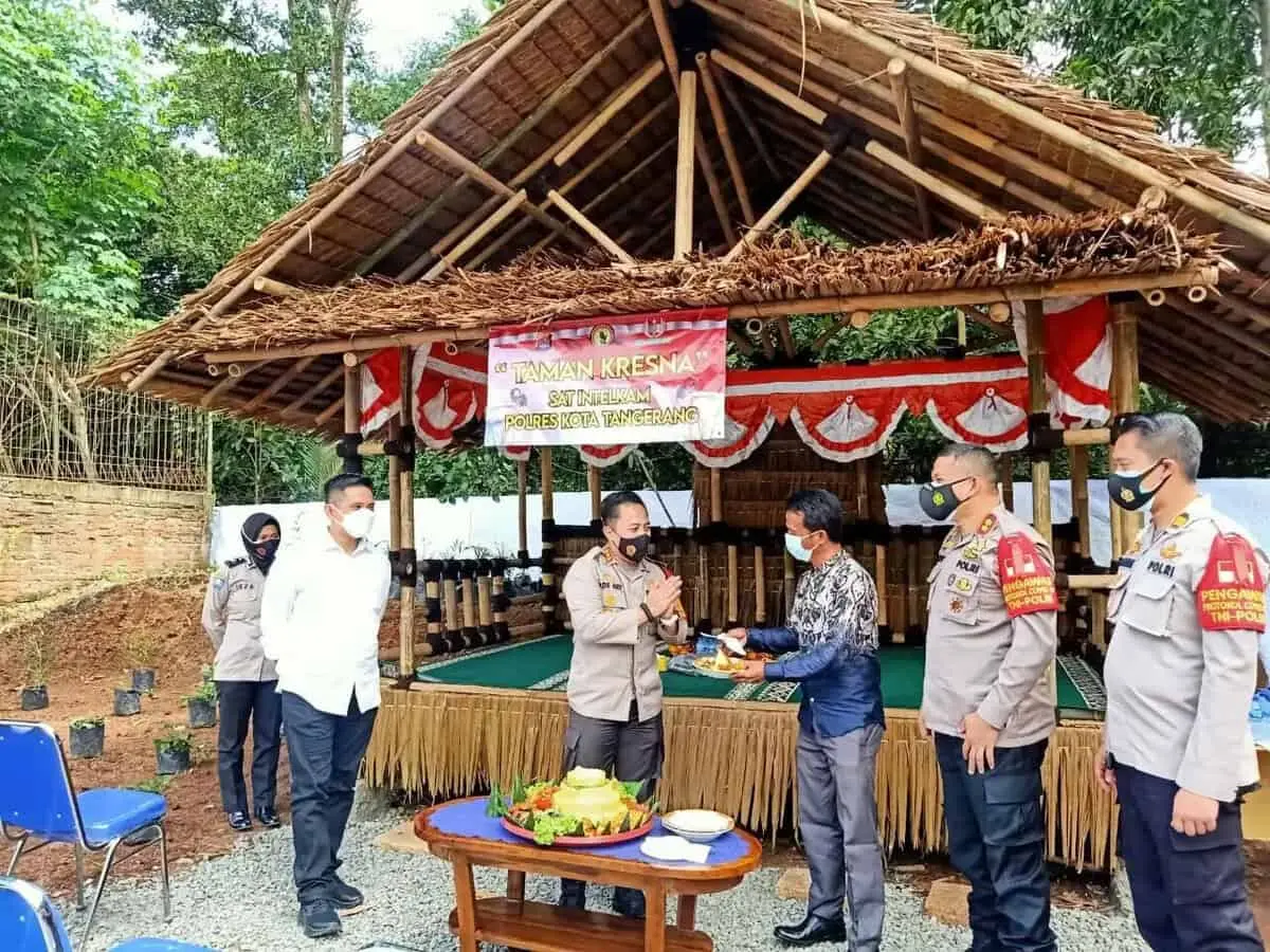 Kapolresta Tangerang Resmikan Taman Kresna dan Program Ketahanan Pangan Satintelkam