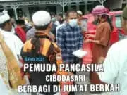 Jum’at Berkah, Pemuda Pancasila Ranting Cibodasari Bagikan Snack dan Nasi Kotak