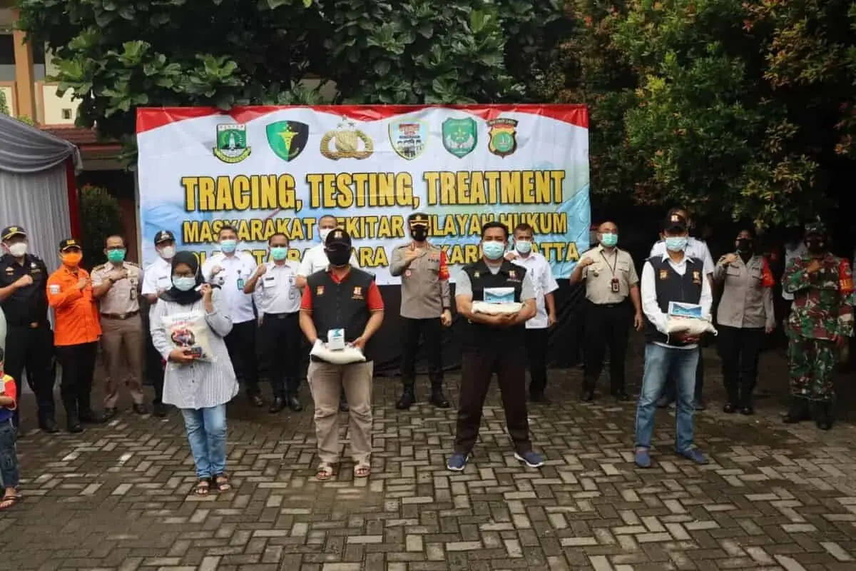 Masyarakat Sekitar Bandara Soetta Dilingkungan SMA 14 Batu Sari Swab Antigen