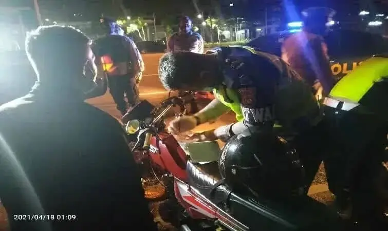 Cegah SOTR dan Gangguan Kamtibmas, Polres Tangsel Gelar Patroli Sekala Besar