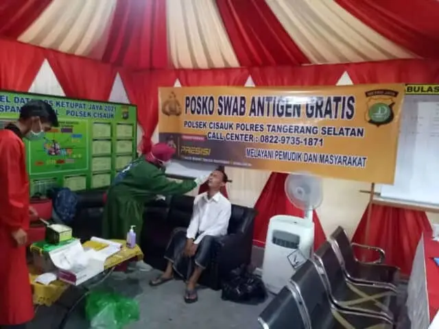 Atisipasi Arus Balik Pemudik, Polsek Cisauk siapkan Posko Swab Antigen Gratis Atisipasi Arus Balik Pemudik, Polsek Cisauk siapkan Posko Swab Antigen Gratis