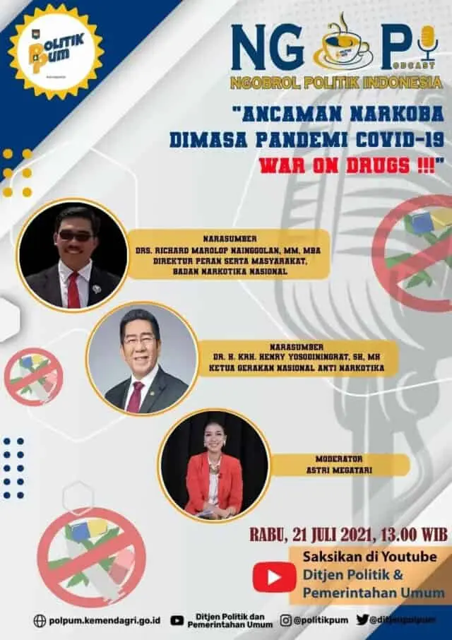 Penggunaan Narkoba di Tengah Pandemi Meningkat, Perlawanan Perlu Dilakukan secara Sistematis Penggunaan Narkoba di Tengah Pandemi Meningkat, Perlawanan Perlu Dilakukan secara Sistematis
