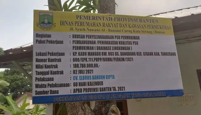 Tak Sesuai Spek, Proyek Drainase U-Ditch di Kampung Kadu Manggu Lemah Pengawasan Tak Sesuai Spek, Proyek Drainase U-Ditch di Kampung Kadu Manggu Lemah Pengawasan