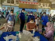 DPC Partai Demokrat Kab. Tangerang Sukseskan 1000 Vaksin Kedua Untuk Masyarakat DPC Partai Demokrat Kab. Tangerang Sukseskan 1000 Vaksin Kedua Untuk Masyarakat
