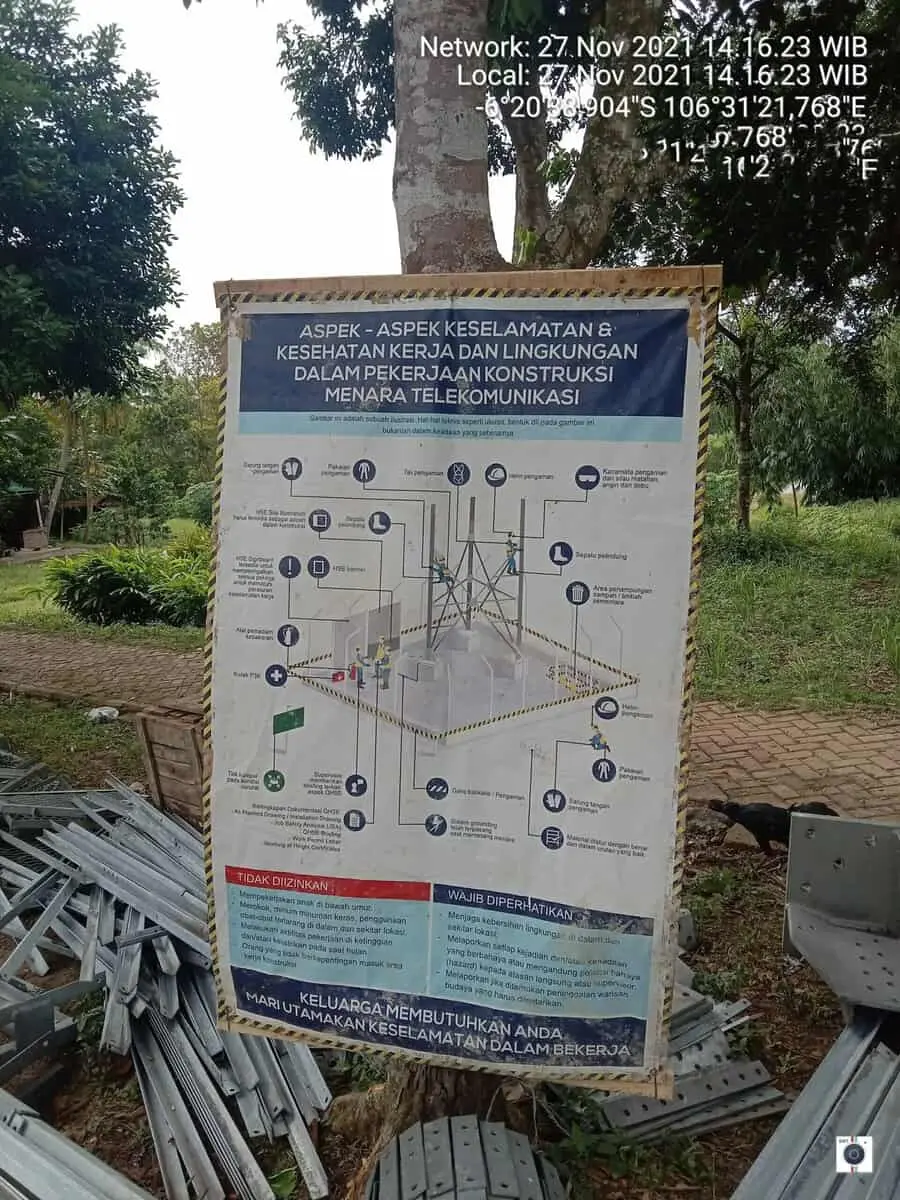 Diduga Tak Berizin BTS di Jambe Terus Bejalan
