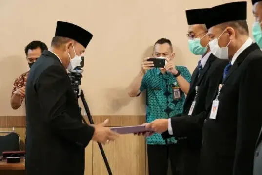 Pelantikan JPT Baru, Sukmo Menjabat Kepala Bappedalitbang, Sedangkan Kepala Dindikbud Dijabat Wasit Diono