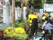 Rangkaian Hari Bhyangkara ke 76, Ratusan Personil Polres Purworejo Bakti Sosial Bersihkan Tempat Ibadah