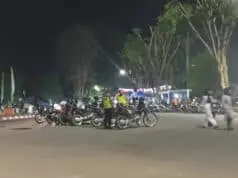 Dijaga Polisi Jalan Raya Arena Balapan Liar Kota Jambi Dijaga Polisi Jalan Raya Arena Balapan Liar Kota Jambi