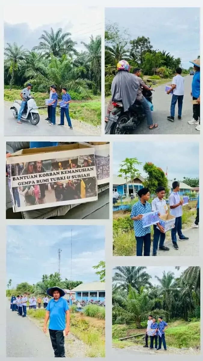 Peduli Gempa Turki, Pelajar SMPN 4 Darul Makmur Galang Dana Peduli Gempa Turki, Pelajar SMPN 4 Darul Makmur Galang Dana
