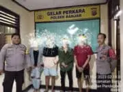 Pesta Miras di Bulan Ramadhan, Polsek Banjar Amankan 4 Pria dan 1 Wanita