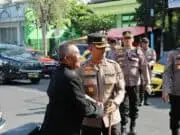 Jamin Keamanan, Anggota Polres Purworejo Jaga Gereja Dalam Rangka Peringati Kenaikan Isa Almasih