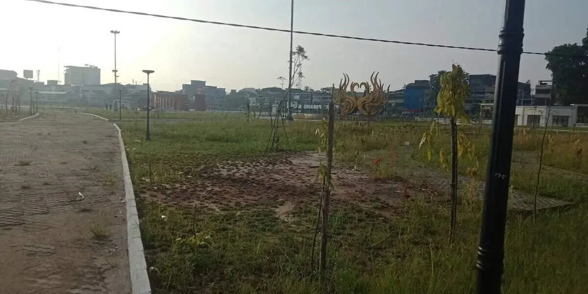 Inilah wajud proyek RTH PPM Jambi yang menghabiskan anggaran Rp 35 miliar sumber APBD Jambi 2022.