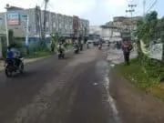 Usut Proyek Swakelola di BPJN IV Jambi Tampak pelaksanaan proyek Tebas Bayang tahun 2023.