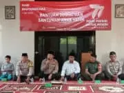Polsek Cisauk Salurkan Bansos Dan Santunan Anak Yatim di Hari Jadi Bhayangkara ke-77