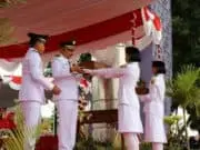 Sempat Gerimis, Upacara HUT Kemerdekaan RI di Alun- alun Purworejo Berlangsung Khidmat
